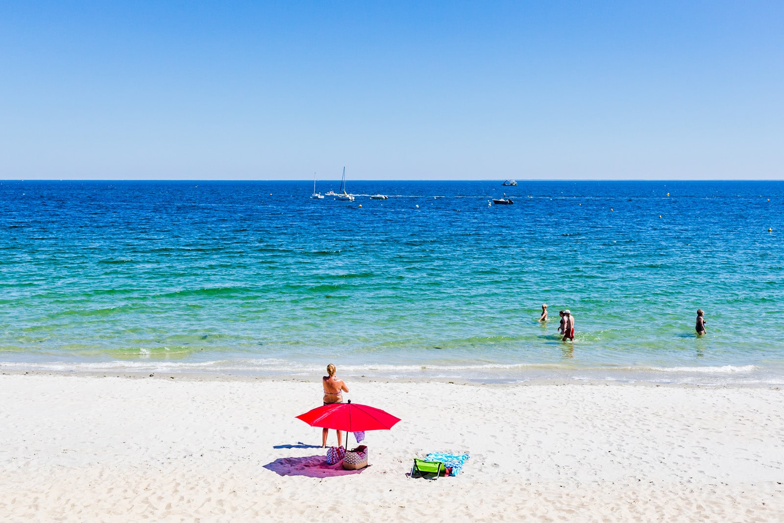 Parasol sur la plage de Carnac