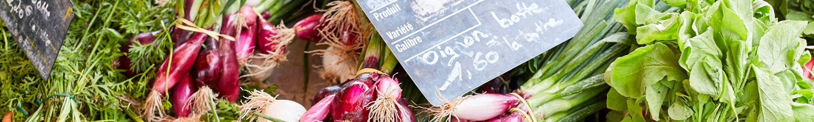 Légumes au marché de Carnac