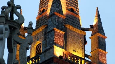 Patrimoine à Carnac le clocher de l'église Saint Cornély