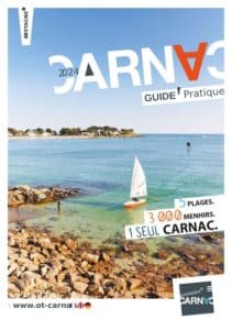 Couverture Guide pratique 2024 Office de tourisme de Carnac